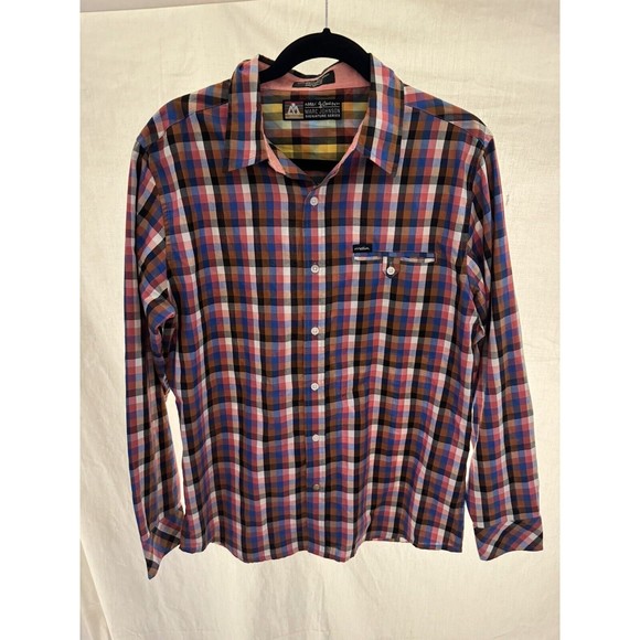 Matix Marc Johnson Signature Series Mens Size Medium‎ Plaid Long Sleeve Shirt - Picture 1 of 11